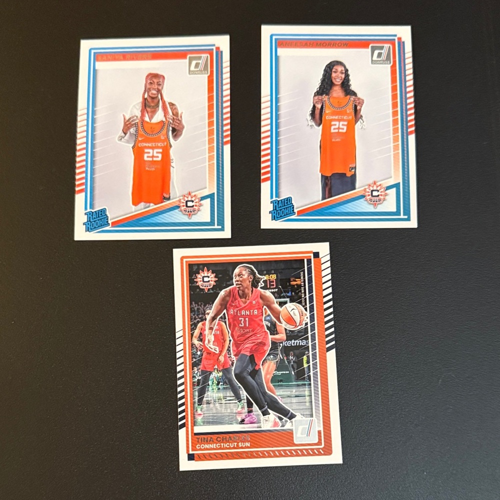 Set of 3 Connecticut Sun Trading Cards